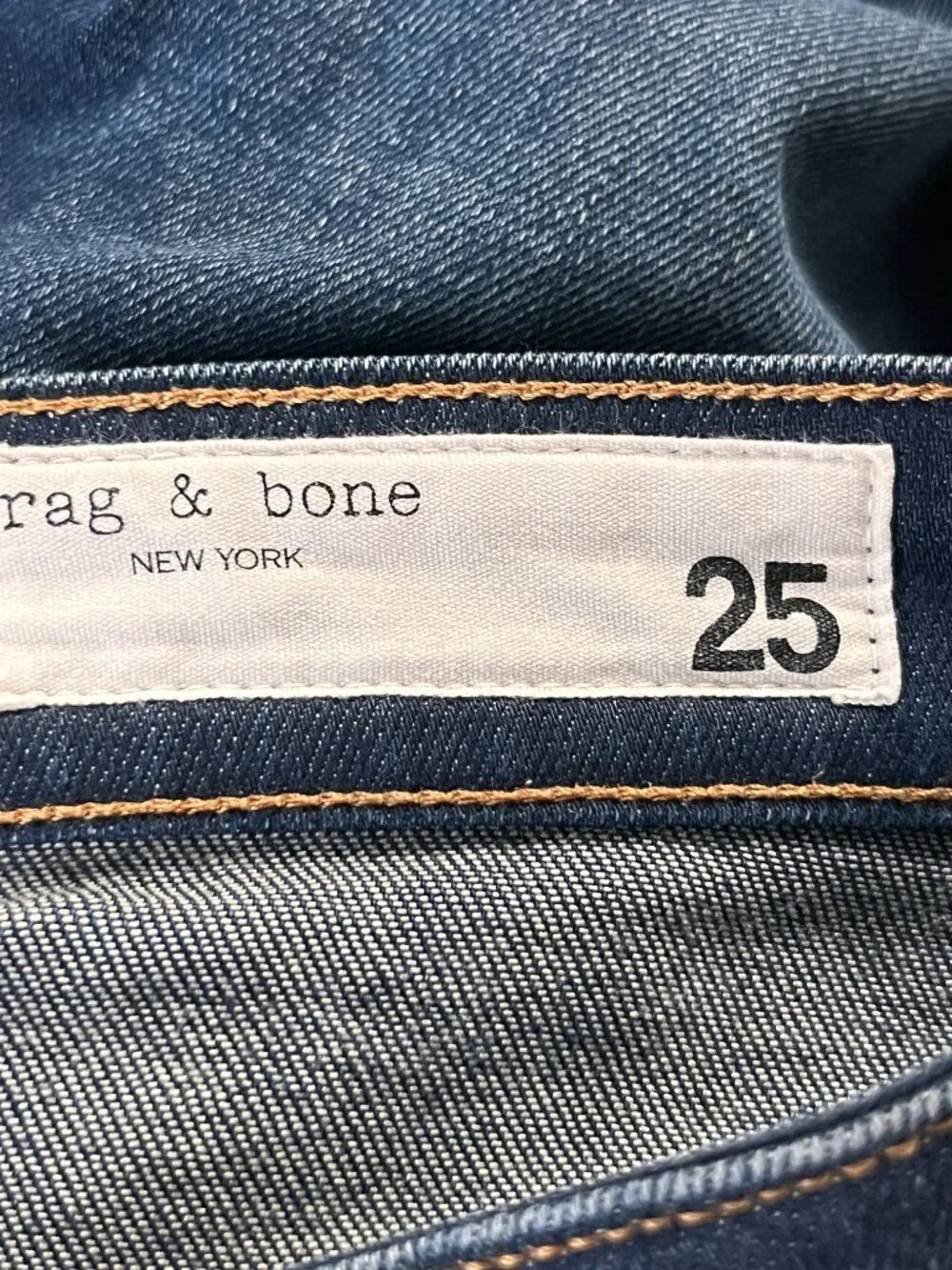 RAG & BONE MINA HIGH-RISE ANKLE CIGARETTE MEDIUM WASH BLUE JEANS - EUC  25